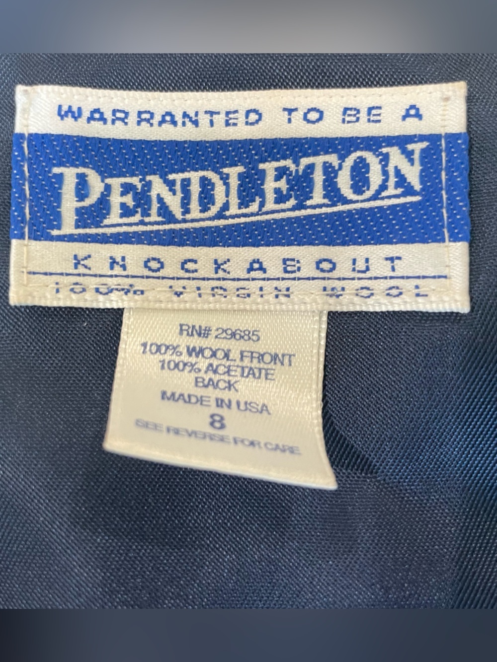 Vintage Pendleton Women’s Blue & Red Wool Vest Size 8 Knockabout - Picture 4 of 5